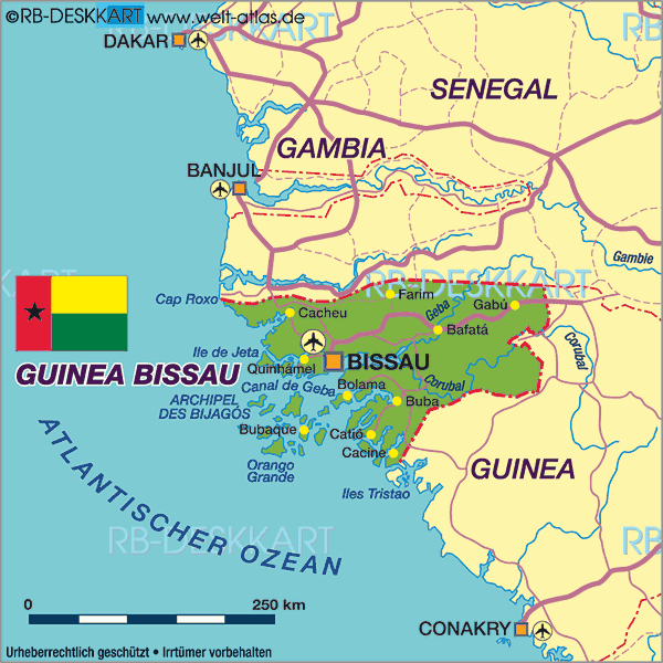 guinea bissau politic map